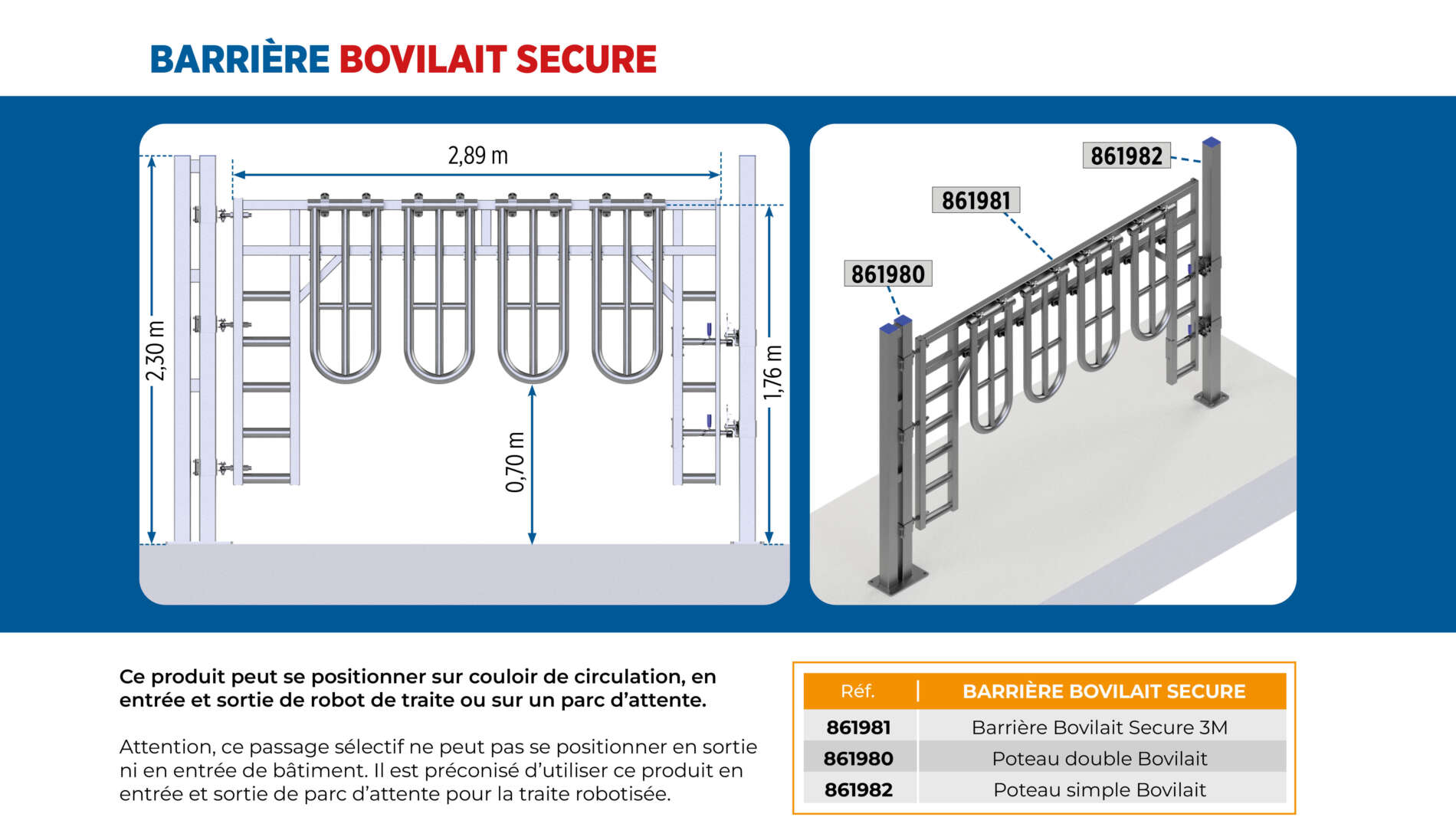 Barrière Bovilait sécure